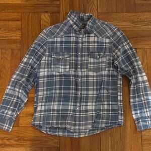 H&M Blue Plaid Casual Button Down Shirt